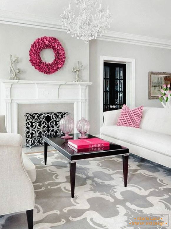 Decoração de interiores com cor rosa