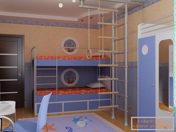 interior de um quarto das crianças para um estudante, foto 57