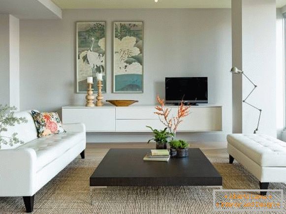 Simples design moderno sala de estar na foto