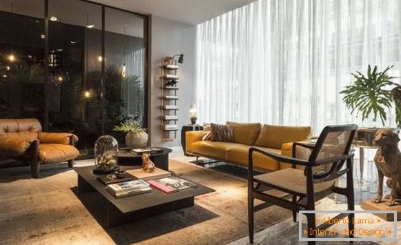 Design moderno sala de estar de luxo