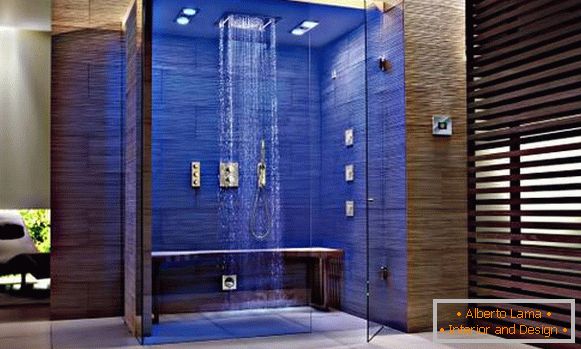 Casa de banho em estilo high-tech - foto interior