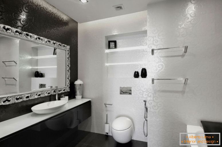 design glamoroso para sala de banho