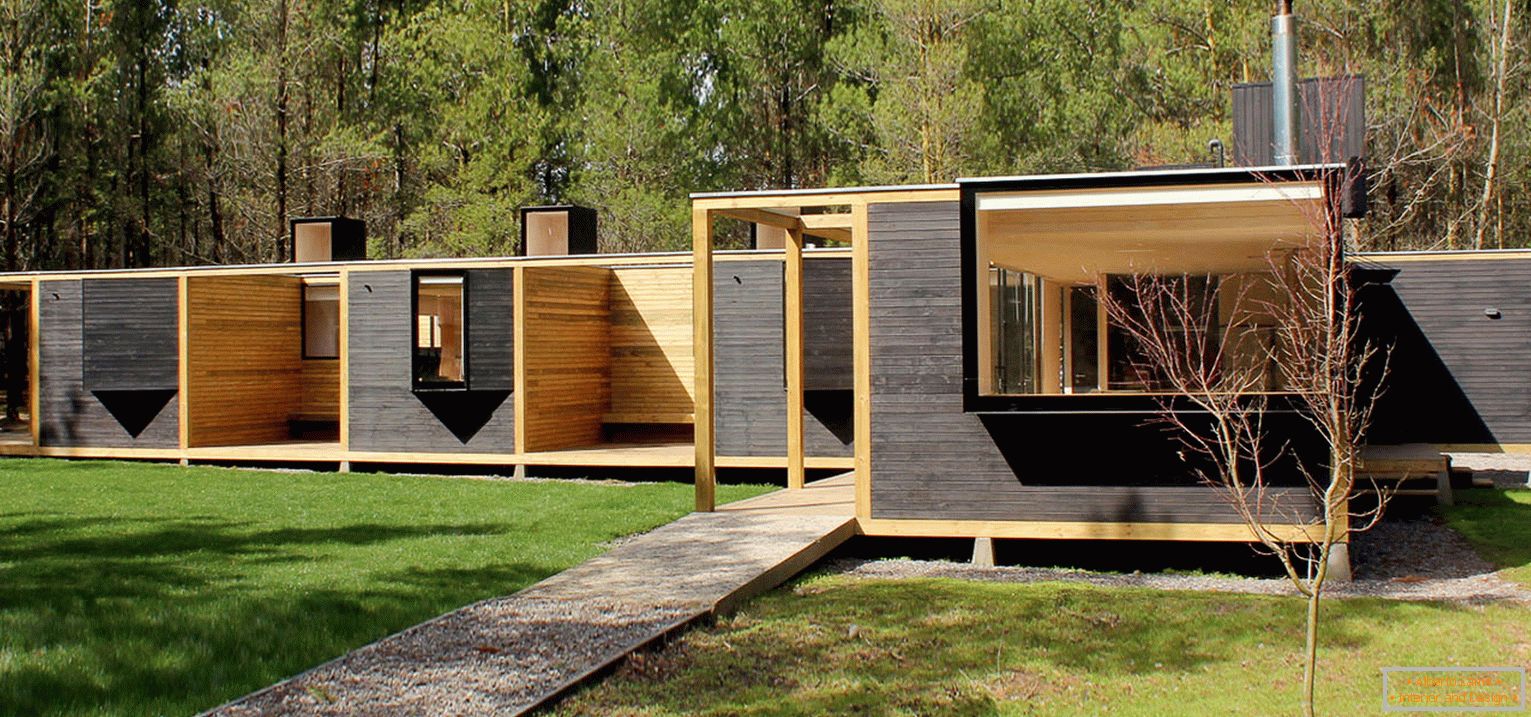 Casa modular de madeira no Chile