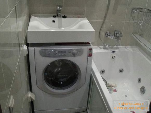 projeto do banheiro com máquina de lavar roupa, foto 1