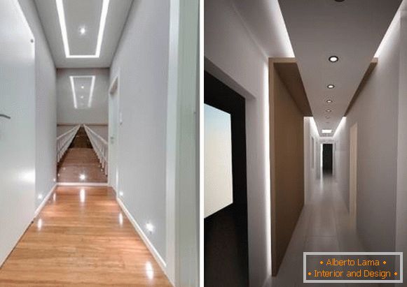 Iluminação LED do corredor estreito