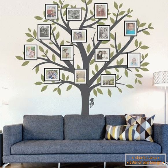 Árvore genealógica - um adesivo para decorar paredes