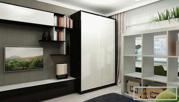 qual a melhor forma de organizar móveis em um apartamento de um quarto, foto 8
