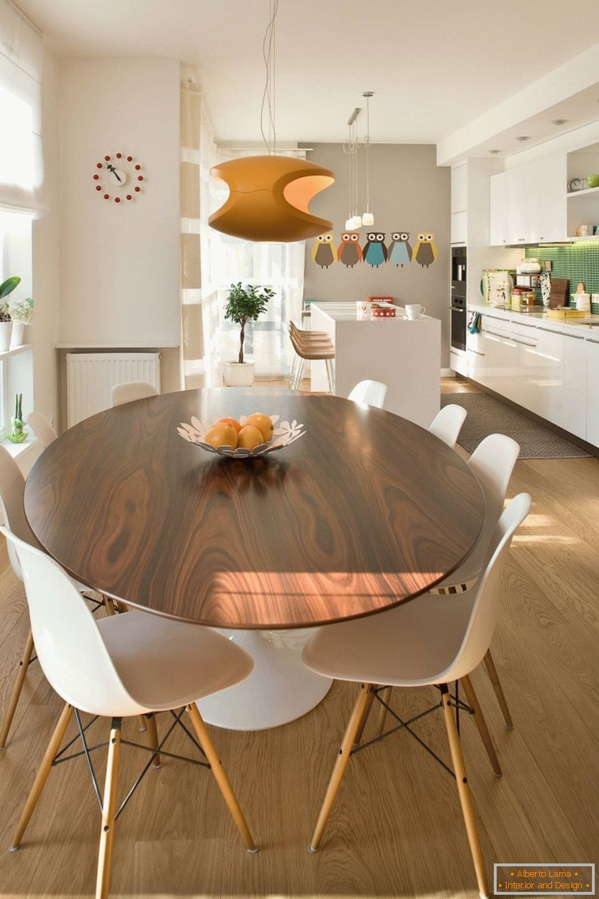 Design de mesa de madeira para cozinha