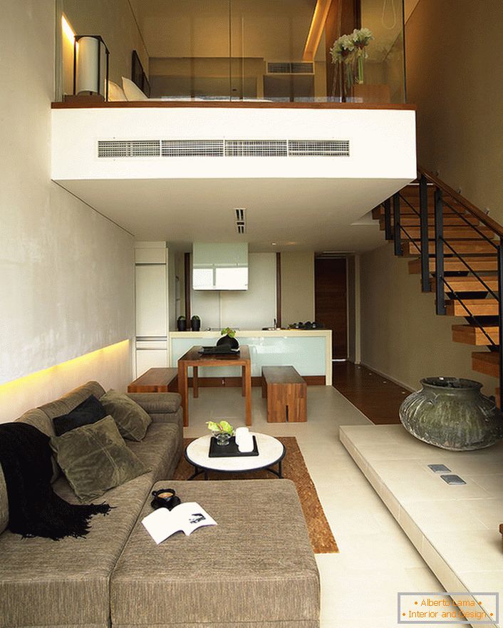 Um apartamento de dois andares é uma variante moderna de uma habitação.