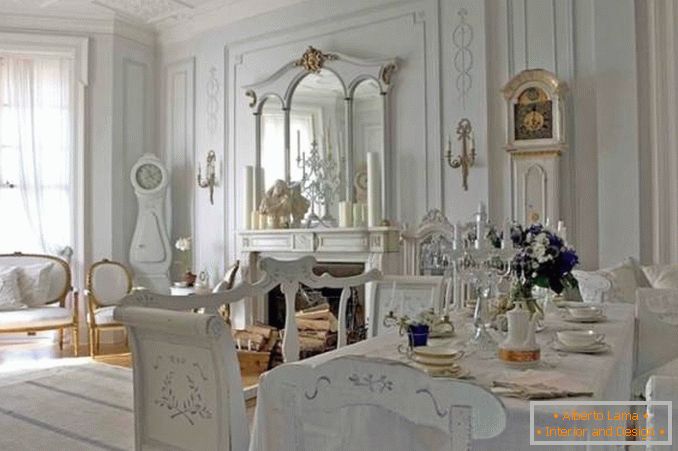 Design de interiores clássico em estilo escandinavo