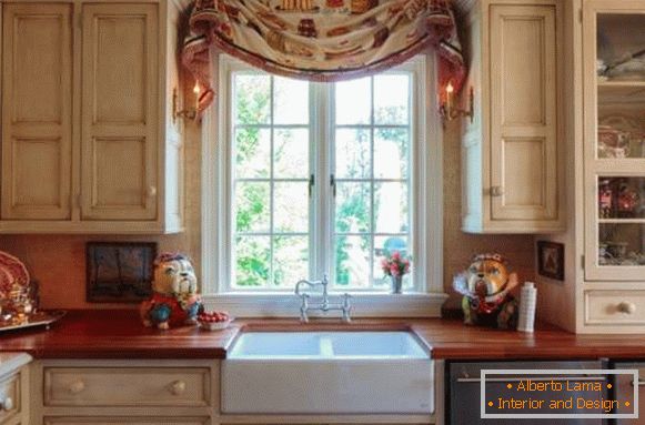 Decoração da cozinha com as próprias mãos - foto idéias cortinas