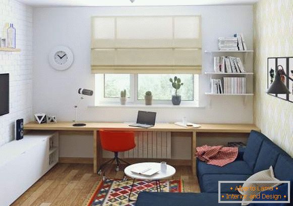 Design de interiores escandinavo de um apartamento de dois quartos - foto