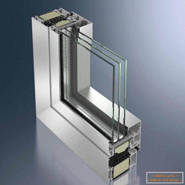Perfil da janela de alumínioс термоизоляцией