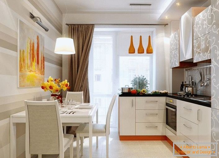 Cozinha moderna em estilo high-tech