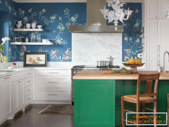 Cozinha com paredes pintadas