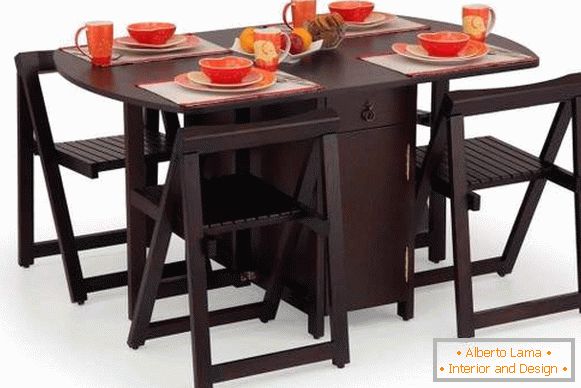 mesa, cozinha, dobrável, de madeira, foto 10