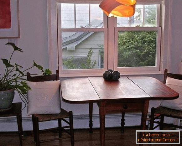 mesa, cozinha, dobrável de madeira, foto 28