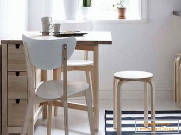 mesa, cozinha, dobrável de madeira, foto 47