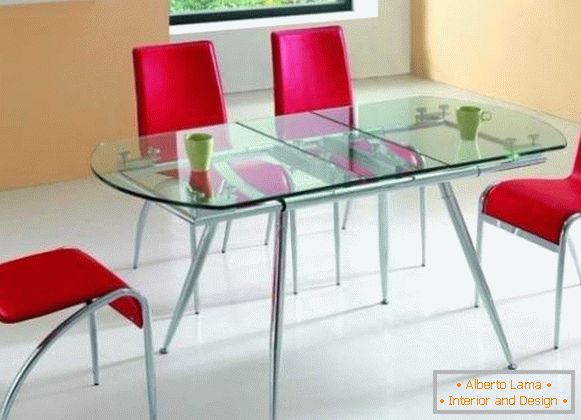 mesa, cozinha, vidro, dobrável, foto 8