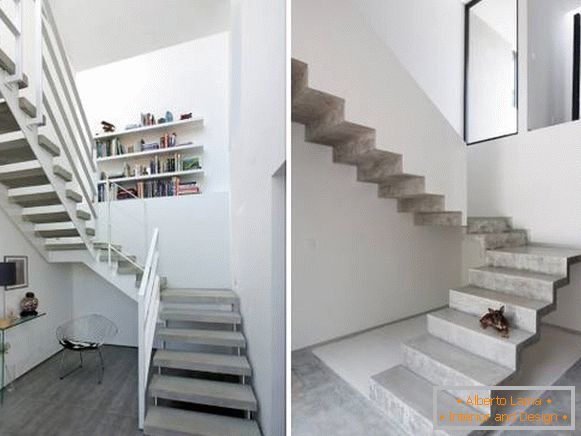 Escadas de concreto em casas particulares - foto no interior