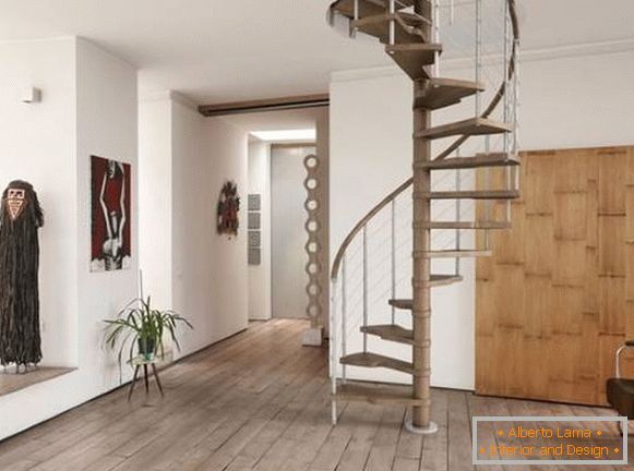 Escadas bonitas na casa - design moderno de escada em espiral