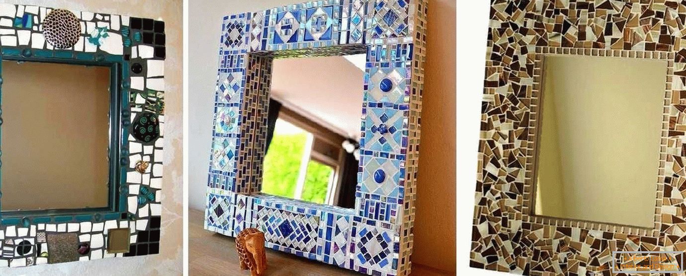 Molduras para um espelho de um mosaico