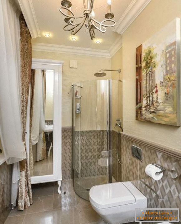 Belas casas de banho - foto de uma casa de banho combinada no apartamento