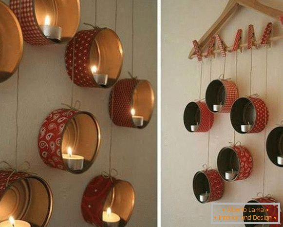 Idéias originais para decorar a casa com suas próprias mãos de latas