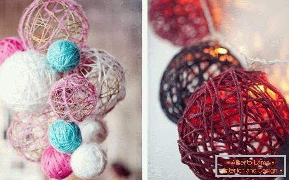 Decoração de fio para tricotar suas próprias mãos - ideias de foto para casa