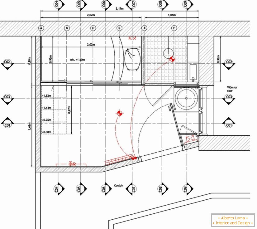 O layout do espaço pequeno apartamento
