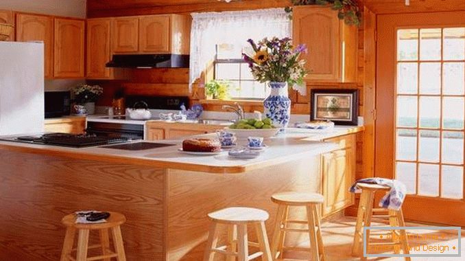 cozinha de madeira com as próprias mãos em estilo moderno, foto 3