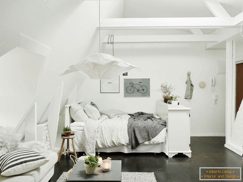 Interior de um quarto na Suécia