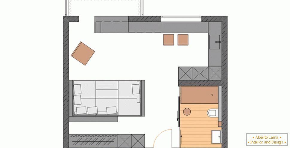 O layout do apartamento