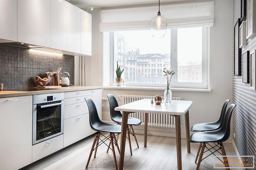 Um pequeno apartamento em estilo escandinavo na Rússia - кухня