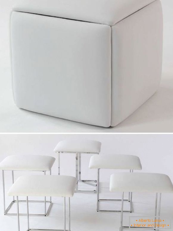 Transformador de mesa em um conjunto de cadeiras