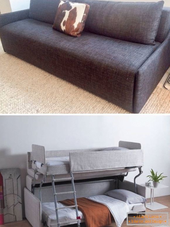Transformador de sofá de mobiliário inteligente para quarto de crianças