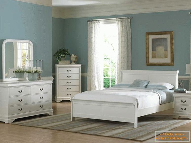 design de móveis de quarto branco