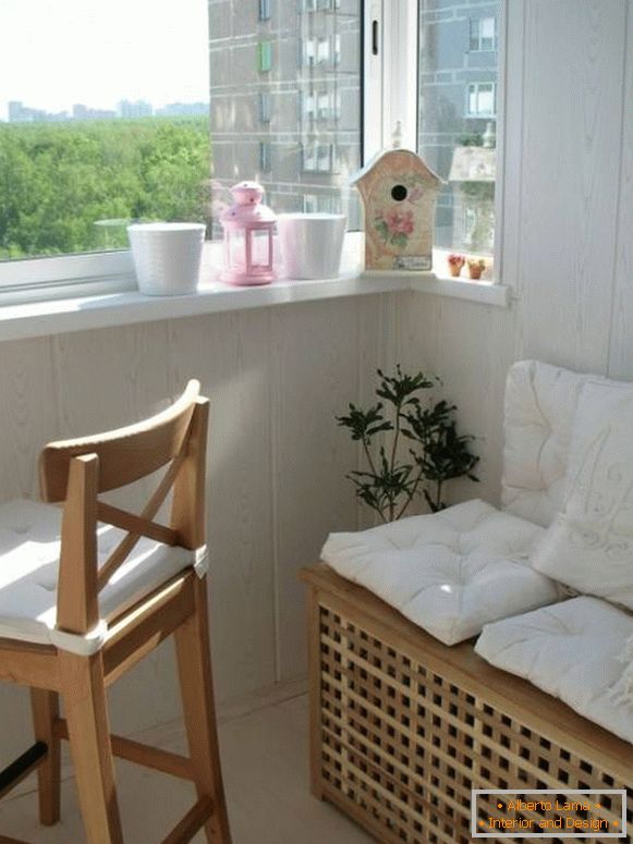 Design de varanda com mobiliário bonito
