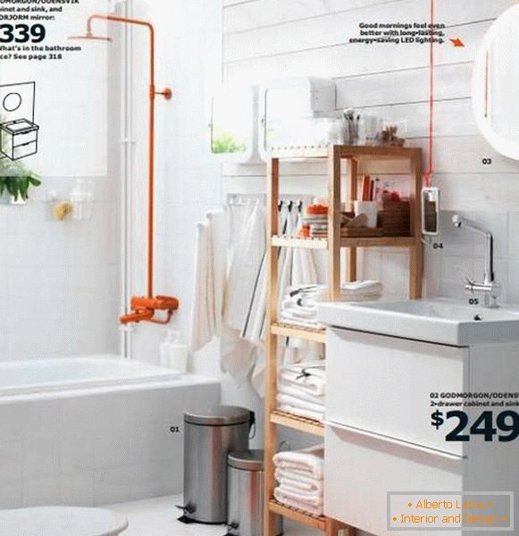 Casa de banho com mobiliário IKEA 2015