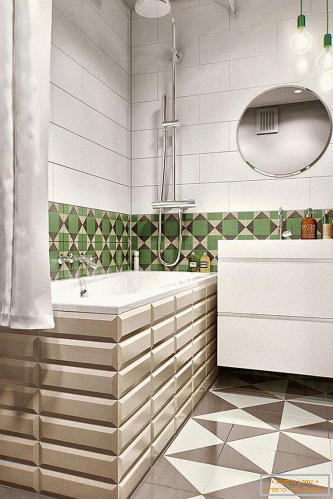 Casa de banho de um pequeno apartamento em Moscou