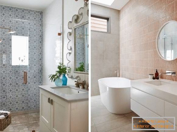 Bathroom design - foto Azulejo elegante 2016 para um banho pequeno
