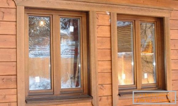 Guarnições de madeira para janelas dentro da casa, foto 17