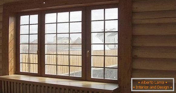 Guarnições de madeira para janelas dentro da casa, foto 3