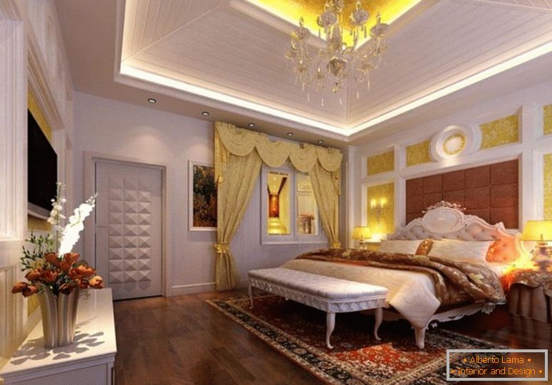 luxuosos-quarto-mestre-projetos-com-madeira-bandeja-teto