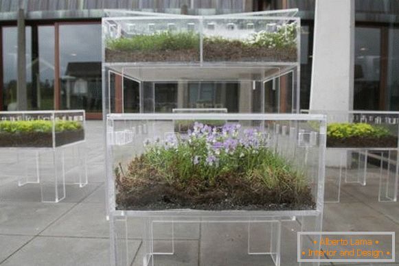 Idéia para uma casa com móveis transparentes