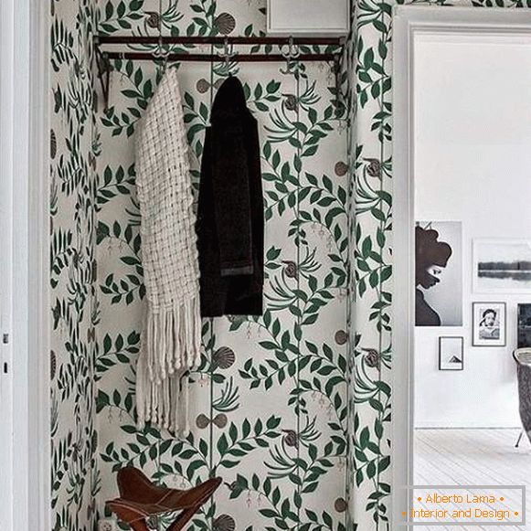Papel de parede elegante para interior 2017 - foto com padrões florais
