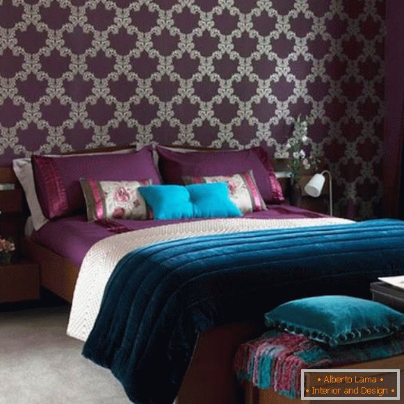 Design de quarto em cores luxuosas