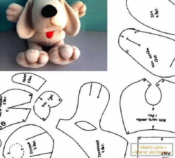 Cão de brinquedo de Ano Novo de feltro com as próprias mãos, foto 24