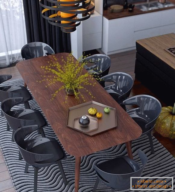 Escolhendo mesas de jantar e cadeiras para a foto da cozinha