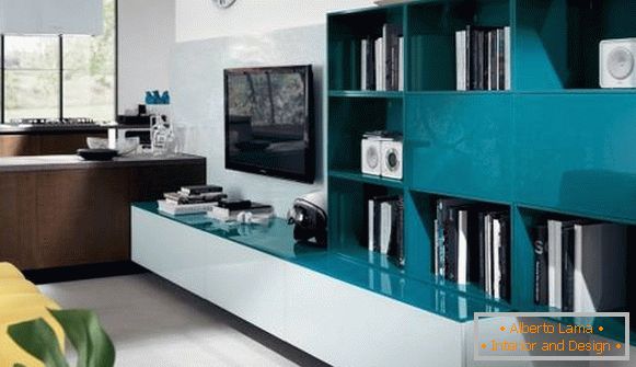 O conceito de combinar a cozinha com a sala de estar